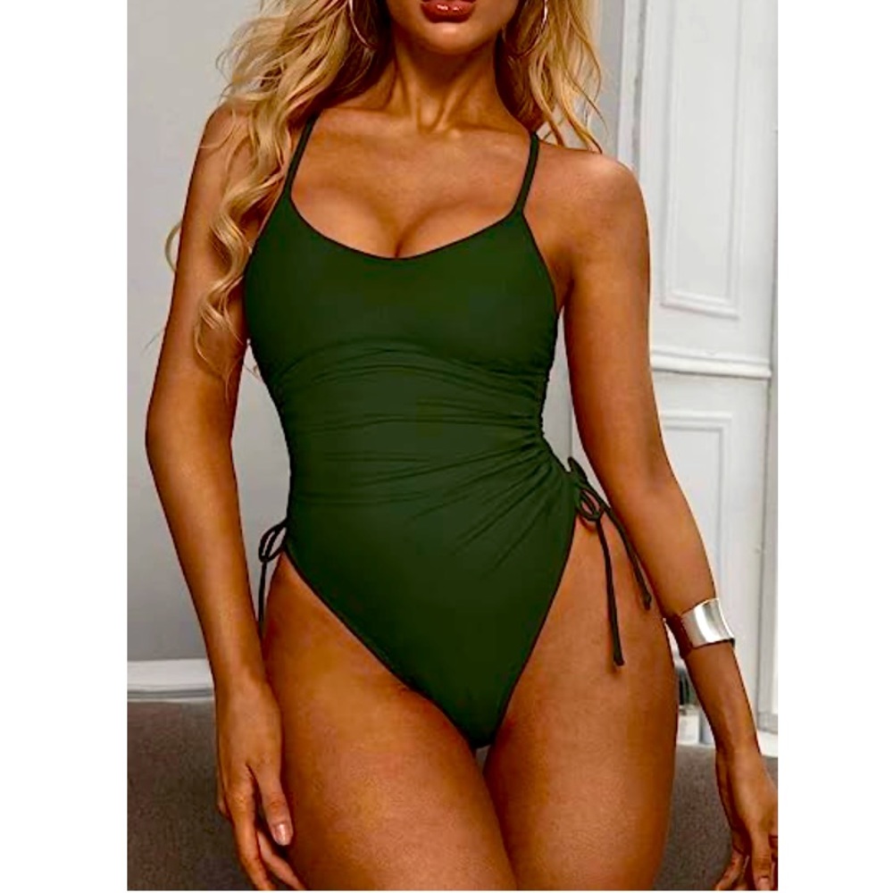 Hi cook tummy control bathing suit in green